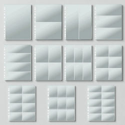 páginas de tarjetas de álbum de fotos transparente A4 de 11 agujeros-carpeta de anillas fundas para tarjetas fotográficas 10/30/50 hojas/paquete para fotos/carpeta de tarjetas/documentos