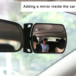 Espejo auxiliar para asiento trasero de observación automática, espejo retrovisor giratorio para coche de bebé, Monitor para bebé, vista de seguridad para coche, espejo para asiento trasero, Interior