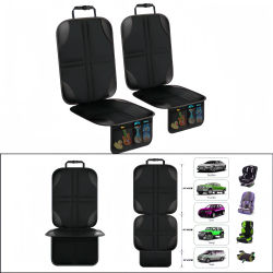 Funda protectora de asiento de coche para niños, bebés y mascotas, ajuste Universal, antideslizante, impermeable, antiarañazos, resistente a las manchas con bolsillos de almacenamiento