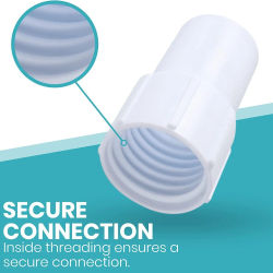 Conector de Manguera Roscada de 38 mm con Abrazadera Izquierda para Tubería de Succión de Aspiradora de Piscina