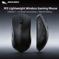 Ratón Inalámbrico SMAILWOLF M3 PRO con Bluetooth de Tres Modos, para Juegos, Portátil, Escritorio, PAW3311, con Cable, Ligero, para FPS