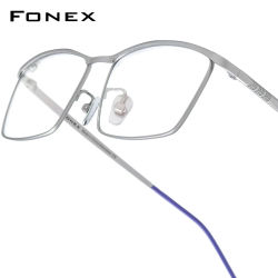 Montura de gafas FONEX de titanio puro para hombre, gafas cuadradas de nuevo diseño de marca, gafas japonesas ultraligeras de alta calidad 85726