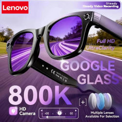 Gafas Inteligentes Lenovo con IA, Cámara de 800W, Fotos HD, Video, Llamadas de Voz, Traducción, Resistentes al Agua, Bluetooth, Gafas de Motocicleta con IA