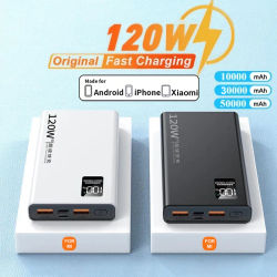 Xiaomi original 120W powerbank 50000mAh batería de repuesto externa cargador portátil carga rápida para iPhone Samsung pantalla digital banco