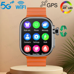 S10 Ultra 3 Smartwatch Reloj inteligente para hombre con pantalla curva Amoled de 2,26 pulgadas con 190 ° Cámara giratoria GPS WIFI Brújula Google Play Store
