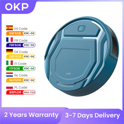 Robot aspirador OKP K2P, 3000Pa, 6 modos de limpieza, carga automática inteligente, WiFi/aplicación/Control remoto, Ideal para pelo de mascotas, alfombra