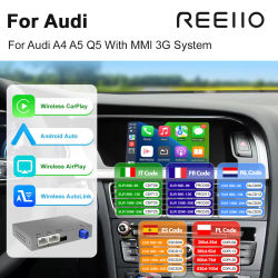 Adaptador de interfaz sin rosca CarPlay y Android Auto para Audi A4 B8, A5, Q5 (2009-2016) con Bluetooth, GPS y navegación sy