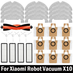 Piezas de repuesto para Robot aspirador Xiaomi X10, Cepillo Lateral principal, filtro Hepa, paño de mopa, bolsa de polvo, accesorios