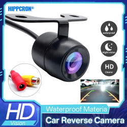 Hippcron-cámara de marcha atrás para coche, visión nocturna HD, gran angular, cámara de estacionamiento, imagen en Color, Monitor de respaldo LED CCD resistente al agua