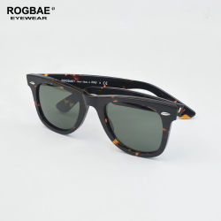 Gafas de sol inclinables clásicas lentes de cristal gafas de sol de acetato hombres R214B marca de lujo diseño de tachuelas gafas de sol elegantes para mujer