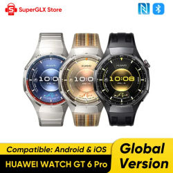 Versión Global HUAWEI Watch GT 6 Pro 46mm Smartwatch Pantalla AMOLED de 1.47" Hasta 21 Días de Duración de la Batería Compatible con iOS y Android