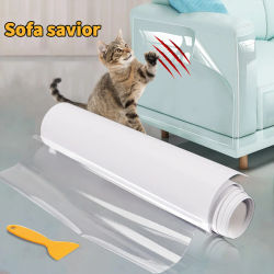 Cinta disuasoria de arañazos para gatos, autoadhesiva transparente, Protector de muebles para sofá, pegatina de entrenamiento para mascotas