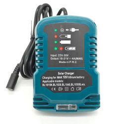 Cargador Solar, herramienta inalámbrica portátil, cargador de batería Compatible con baterías de iones de litio Makita/Milwaukee/Bosch de 18V para paneles solares