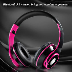 Los mejores auriculares coloridos inalámbricos con Bluetooth 5.3, reproductor Mp3 integrado, auriculares deportivos plegables con sonido estéreo para teléfono móvil