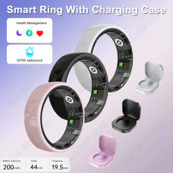 Anillo Inteligente para Parejas, Interacción Espacial, Monitor de Salud y Sueño, Modo Multideportivo, Control por Gestos, Resistente al Agua 5ATM con Estuche de Carga
