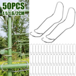 Hebillas de conexión de enrejado de plantas, herramienta de fijación de soporte de tubo de escalada, abrazadera de fijación reutilizable para conector de plantas de jardín, 50 Uds.