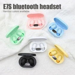 Auriculares Inalámbricos E7S TWS, Auriculares Bluetooth con Control, Auriculares Deportivos Resistentes al Agua con Micrófono, Auriculares para Música Compatibles con Smartphones