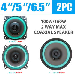 Altavoces Coaxiales para coche de 4/5/6,5 pulgadas, Subwoofer HiFi para puerta de coche, Audio Universal para automóvil, música, altavoz estéreo para camión de rango completo, 2 uds.