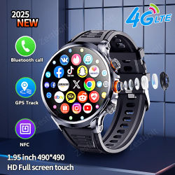 Reloj inteligente H18 Original de 1,95 pulgadas Android 10,0 cámara de 8MP GPS 256G ROM correa de acero WiFi Compatible con Google Play Store Smartwatch