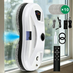 Robot limpiador de ventanas con pulverizador automático de agua, aspiradora, control remoto, limpiador eléctrico de ventanas, limpiador de cristales para el hogar, 5600PA.