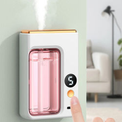 Difusor de aroma inteligente, purificador de aire, pantalla digital, aceites esenciales de plantas, 5 velocidades, montaje en pared, sobremesa, carga USB, sala de estar