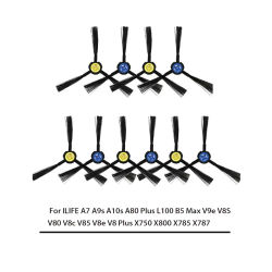 Cepillo Lateral para ILIFE A7 A9s A10s A80 Plus L100 B5 Max V9e V8S V80 V8c V85 V8e V8 Plus X750 X800 X785 X787 repuesto de aspiradora