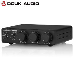 Return-Douk Audio NS-13G-MAX Amplificador de audio estéreo de 2.0 canales HiFi TPA3255 Mini amplificador de potencia digital con entrada Phono 300W+300W