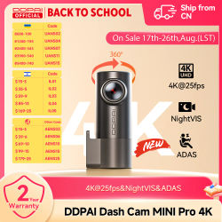 Nueva Cámara para Auto DDPAI MINI Pro 4K, DVR con WDR, Supercondensador, ADAS, Visión Nocturna, Monitor de Estacionamiento, Grabadora de Video