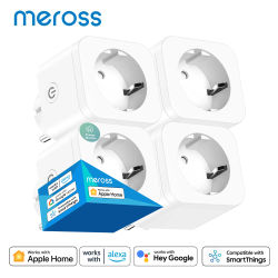 Meross-enchufe WiFi inteligente con Monitor de energía, enchufe de pared de 16A, temporizador, programación, Control por voz para asistente de Google Alexa SmartThings