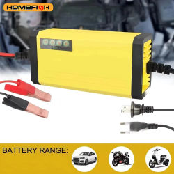 Cargador de Baterías de Coche 12V 2A 220V, Cargador de Reparación de Pulsos de Potencia, Batería de Plomo-Ácido Húmeda/Seca, Pantalla LED, Cargador de Baterías para Moto y Camión