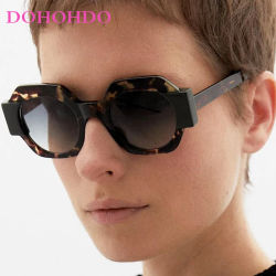 Gafas de sol poligonales con personalidad a la moda para hombre, gafas de sol populares de diseñador de marca para exteriores, gafas de sol para conducir en viajes para mujer UV400