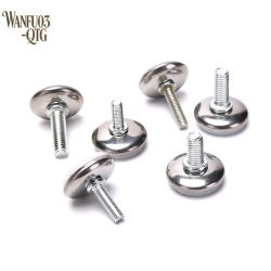 Patas de muebles de acero ajustables con tornillo M6 M8, Base antideslizante, almohadilla para patas de gabinete, nivelador de pies, nivel de pie de muebles de Metal, 4 Uds.