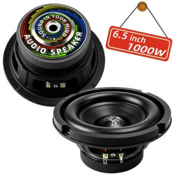 1 unidad de subwoofer para coche de 6.5 pulgadas, 1000W, estéreo, altavoces de graves medios para modificación de alta fidelidad, multimedia, cine en casa, audio para coche