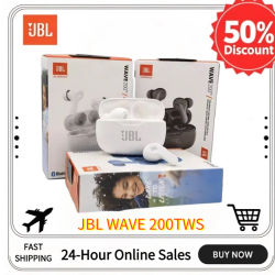 Audífonos Intrauditivos Deportivos JBL Wave 200TWS con Cancelación de Ruido, HiFi, Bluetooth