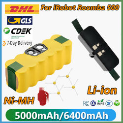 Batería recargable para iRobot Roomba 500 5.0Ah 6.4Ah batería 14,4 V 600 700 800 900 595 620 650 780 890 Li-ion Ni-Mh batería