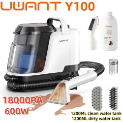 Uwant Y100, Aspiradora Portátil de 18000 Pa, 600 W, Autolimpiante, Tanque de 2.4 L, Limpiador de Tapicería, Elimina Manchas de Mascotas, para Sofá, Cama, Asiento de Coche, Zapatos