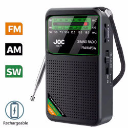Radio de bolsillo de emergencia, Radio FM AM SW, altavoz incorporado, Radio Transistor, reproductor de Radio recargable tipo C para caminar en casa mayores