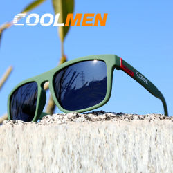 COOLMEN, gafas de sol cuadradas polarizadas a la moda para hombres y mujeres, gafas de sol de marca de lujo para hombres, gafas de sol para conducir, pescar, gafas UV400 para hombre