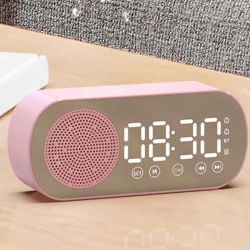 Altavoz Bluetooth inalámbrico, reloj Subwoofer fuerte multifuncional, Mini reloj despertador inteligente AI