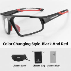 ROCKBROS-gafas de sol fotocromáticas para bicicleta, lentes de sol ultraligeras con marco grande, protección UV400, para deportes al aire libre y correr