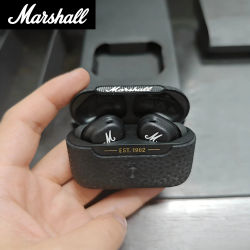 Auriculares inalámbricos Marshall MOTIF ANC con cancelación activa de ruido, auriculares intrauditivos deportivos con Bluetooth y micrófono.