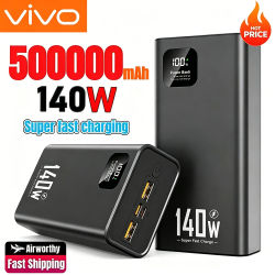 Nuevo Banco de Energía VIVO de 500000 mAh, Cargador Portátil Externo de Carga Súper Rápida de 140 W para iPhone, Huawei, Samsung