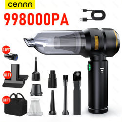 Aspirador de coche CENRR 998000 PA-aspiradora portátil potente inalámbrica de mano, máquina de limpieza de electrodomésticos, limpiador de coche