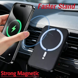 Soporte Magnético Inalámbrico para Teléfono con Cargador Rápido para Rejilla de Ventilación de Coche, Compatible con MagSafe iPhone 17/16/15/14/13/12 Pro