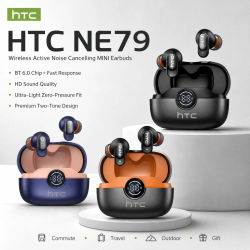 Auriculares Bluetooth HTC NE79, auriculares inalámbricos deportivos para juegos con batería de larga duración, auriculares intrauditivos suaves con calidad de sonido premium