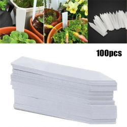 100 Etiquetas de Plástico para Plantas de Jardín, Accesorios para Macetas, Marcadores de Vivero, Etiquetas para Bandejas, Herramienta DIY