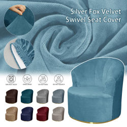 Funda para silla redonda giratoria, moderna, sencilla, todo incluido, funda para silla de barril giratorio de terciopelo, Protector de muebles de oficina y sala de estar