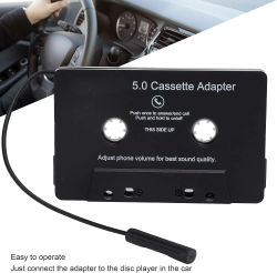 Adaptador auxiliar de Audio para casete de cinta Bluetooth 5,0 para coche con micrófono 6H tiempo de música 168H adaptador de casete para teléfono inteligente en espera