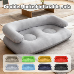Sofá Inflable Doble de Dos Plazas, Resistente a Fugas, Mueble Inflable para Interiores y Exteriores, Ideal para Camping
