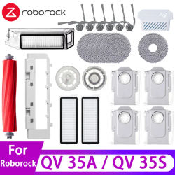 Accesorios para Robot Aspirador Roborock QV 35A / QV 35S: Cepillo Principal, Cepillo Lateral, Paño de Limpieza, Filtro HEPA, Bolsa para Polvo, Repuestos